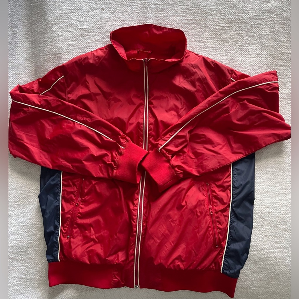 Vintage 90s Zara Jeans Oversized Blokecore Track Jacket sz M Never Worn EUC